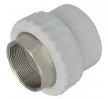 Муфта PP-R комбинированная под ключ белая Дн 32х1 1/4" ВР VALFEX 10134132