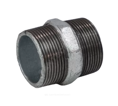 Ниппель прямой чугун оц Ду 32 (1 1/4") НР Fittex PLUS Ниппель прямой чугун оц Ду 32 (1 1/4") НР Fittex PLUS