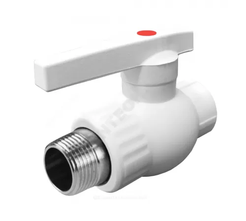 Кран шаровой PP-R белый Дн 20х1/2" НР VALFEX 10144220