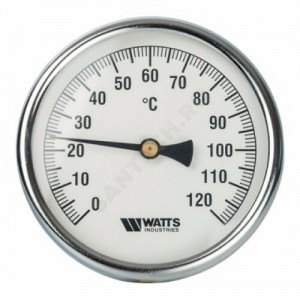 Термометр биметаллический осевой Дк80 L=50мм G1/2" 120С F+R801 Watts 10005931
