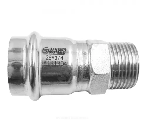 Муфта сталь нерж AISI 304 Дн 18х1/2" пресс/НР SantechSystems Муфта сталь нерж AISI 304 Дн 18х1/2" пресс/НР SantechSystems