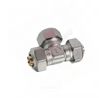 Тройник переходной для МП/PE-X труб латунь обжим Дн 20х20х16 R565AM Giacomini R565MX055