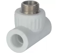 Тройник PP-R комбинированный белый Дн 20х1/2" НР VALFEX 10128020