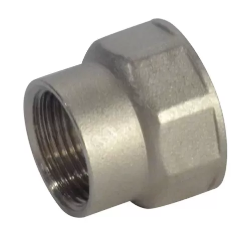 Муфта латунь никель переходная Ду 25х20 (1"х3/4") ВР/ВР RTP (РосТурПласт) 25173