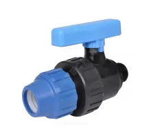 Кран шаровой компрессионный Дн 25х3/4" НР Ру10 RTP (РосТурПласт) 17358