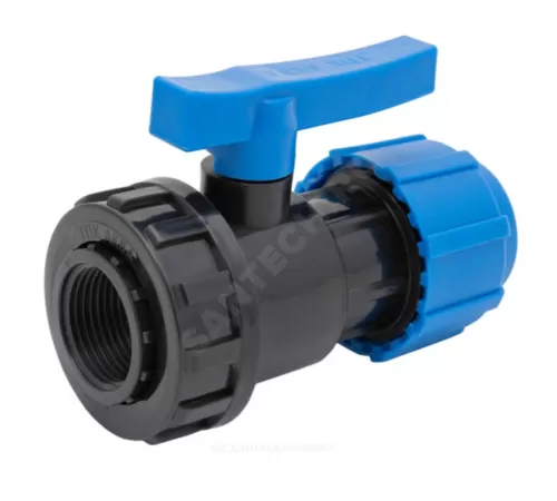 Кран шаровой компрессионный Дн 20х1/2" ВР Ру16 ТПК-АКВА 554222012