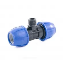 Тройник компрессионный ПЭ Дн 50х1 1/2"х50 НР Ру16 RTP (РосТурПласт) 14435