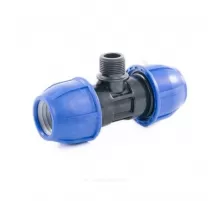 Тройник компрессионный ПЭ Дн 32х3/4"х32 НР Ру16 RTP (РосТурПласт) 11624