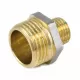 Ниппель латунь никель переходной Ду 20х15 (3/4"х1/2") НР 9023 ГОСТ 32585-2013 Aquasfera 9023-03