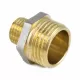 Ниппель латунь никель переходной Ду 20х15 (3/4"х1/2") НР 9023 ГОСТ 32585-2013 Aquasfera 9023-03
