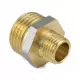 Ниппель латунь никель переходной Ду 20х15 (3/4"х1/2") НР 9023 ГОСТ 32585-2013 Aquasfera 9023-03