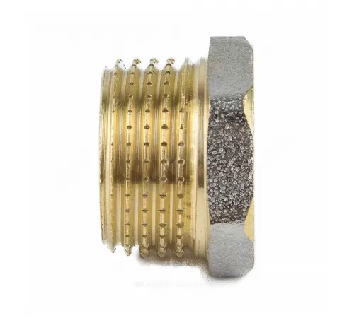 Футорка латунь никель Ду 50х32 (2"х1 1/4") НР/ВР 9024 ГОСТ 32585-2013 Aquasfera 9024-14