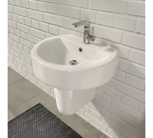 Умывальник подвесной Best 55 1 отверстие под смеситель по центру белый Sanita Luxe WB.PD/Best/55-C/WHT.G/S1 Умывальник подвесной Best 55 1 отверстие под смеситель по центру белый Sanita Luxe WB.PD/Best/55-C/WHT.G/S1