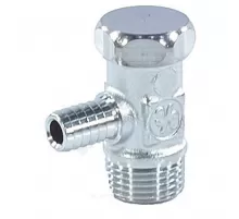 Кран шаровой латунь сливной R65D хром Ду 8 Ру42 НР/штуц 1/4" под ключ Giacomini R65DX011