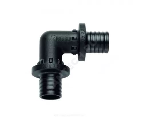 Угольник для PE-X труб аксиальный PPSU Дн 20х90гр RAUTITAN PX Rehau 11600221001