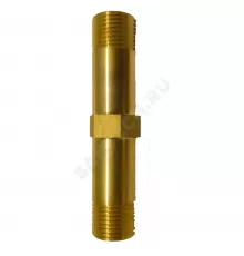Удлинитель латунь Ду 15 (1/2") L=100мм НР/НР Апогей 312051