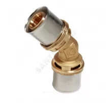 Угольник для МП/PE-X труб латунь пресс Дн 32х45гр RM144 Giacomini RM144Y011