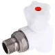 Кран шаровой PP-R белый Дн 25х1/2" НР угловой для радиатора VALFEX 10148125