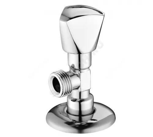 Клапан (вентиль) латунь бытовой хром угловой 1075 G1/2"х3/8" Ру16 НР с отражателем Aquasfera 1075-03