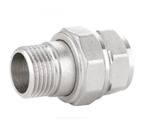 Соединитель латунь никель американка Ду 15 (1/2") прямой ВР/НР LD LD.67.520.15