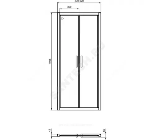 Дверь душевая CONNECT 2 Saloon door 900 мм Ideal Standard K9294V3 Дверь душевая CONNECT 2 Saloon door 900 мм Ideal Standard K9294V3