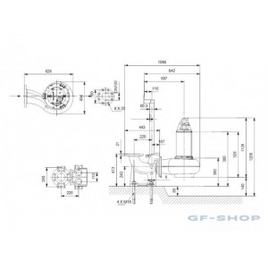 Насос канализационный Grundfos SE1.95.100.185.4.52H.C.EX.51D