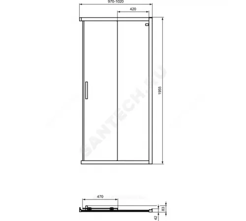 Дверь душевая CONNECT 2 Corner Square/Rectangular 1000 мм Ideal Standard K9262V3 Дверь душевая CONNECT 2 Corner Square/Rectangular 1000 мм Ideal Standard K9262V3