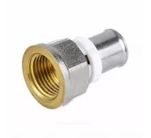 Муфта МП латунь никель пресс Дн 16х1/2" ВР ГОСТ 32415-2013 8002 Aquasfera 8002-01