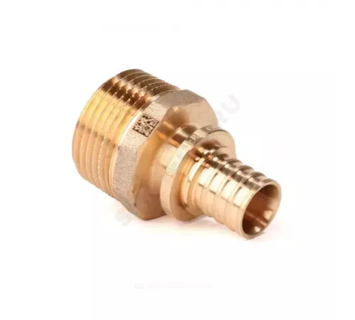 Муфта для PE-X труб аксиальная бронза Дн 16х3/4" НР RX+ Рехау 14563123001