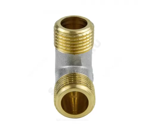 Угольник латунь никель Ду 15 (1/2") НР/НР 9003 ГОСТ 32585-2013 Aquasfera 9003-01
