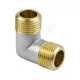 Угольник латунь никель Ду 15 (1/2") НР/НР 9003 ГОСТ 32585-2013 Aquasfera 9003-01