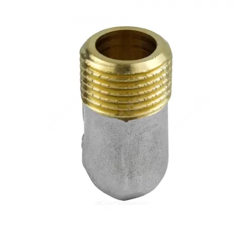Угольник латунь никель Ду 15 (1/2") НР/НР 9003 ГОСТ 32585-2013 Aquasfera 9003-01