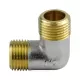 Угольник латунь никель Ду 15 (1/2") НР/НР 9003 ГОСТ 32585-2013 Aquasfera 9003-01