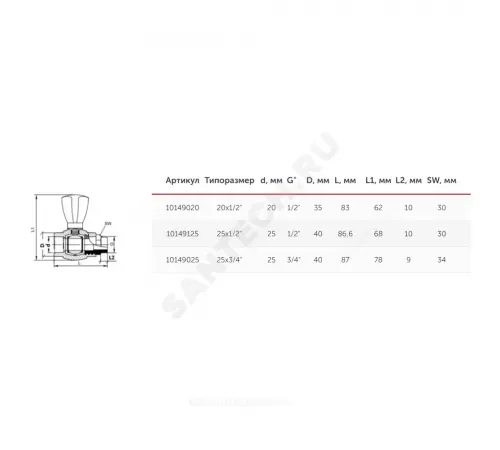 Кран шаровой PP-R серый Дн 25х3/4" НР прямой для радиатора VALFEX 10149025Г