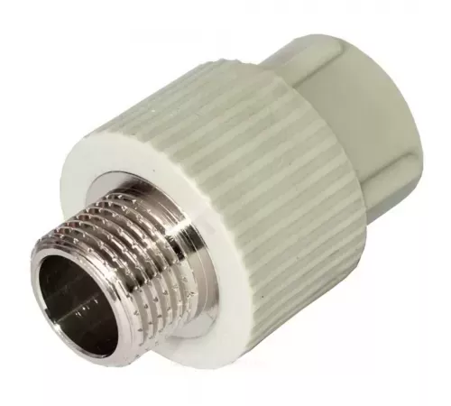 Муфта PP-R комбинированная серая Дн 25х3/4" НР RTP (РосТурПласт) 10945 Муфта PP-R комбинированная серая Дн 25х3/4" НР RTP (РосТурПласт) 10945