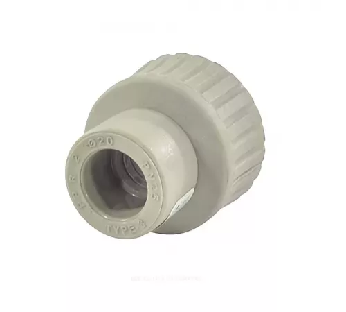 Муфта PP-R комбинированная серая Дн 25х3/4" НР RTP (РосТурПласт) 10945 Муфта PP-R комбинированная серая Дн 25х3/4" НР RTP (РосТурПласт) 10945