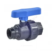 Кран шаровой компрессионный 1/2"x1/2" ВР/ВР Ру10 RTP (РосТурПласт) 17357