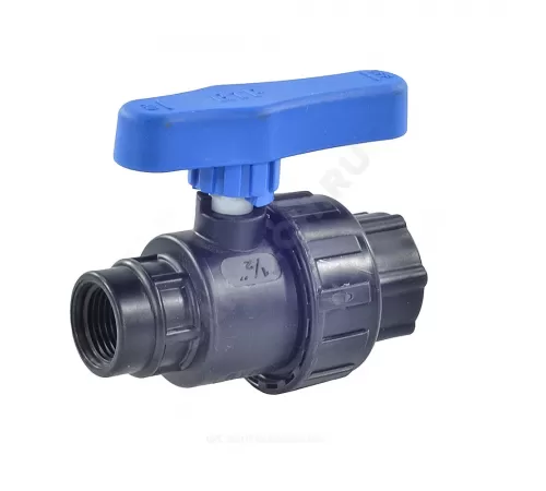 Кран шаровой компрессионный 3/4"x3/4" ВР/ВР Ру10 RTP (РосТурПласт) 17359