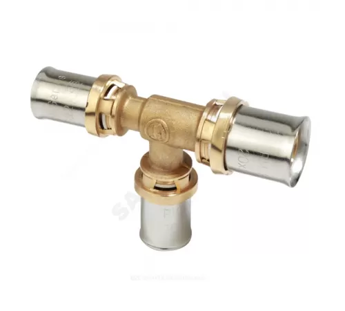 Тройник переходной для МП/PE-X труб латунь пресс Дн 50х32х50 RM151 Giacomini RM151Y158