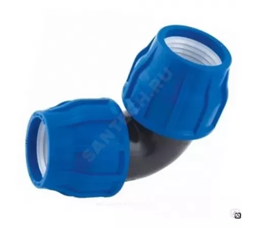 Отвод компрессионный ПЭ переходной Дн 40х32х90гр Ру16 VALFEX 121001224032