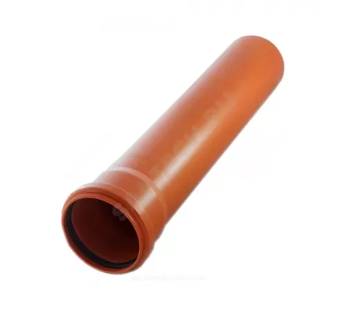 Труба PP-B с раструбом коричневая Дн 110х3,4 б/нап SN4 L=2,0м в/к VALFEX 301100200