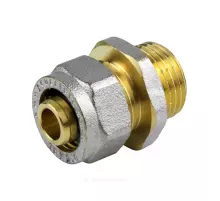 Муфта МП латунь никель обжим Дн 20х1/2" НР ГОСТ 32415-2013 7001 Aquasfera 7001-03