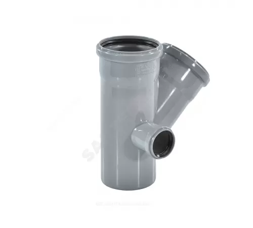 Крестовина PP-H 2-плоскостная левая серая Дн 110х110х50х45гр б/нап в/к RTP (РосТурПласт) 36537 Крестовина PP-H 2-плоскостная левая серая Дн 110х110х50х45гр б/нап в/к RTP (РосТурПласт) 36537
