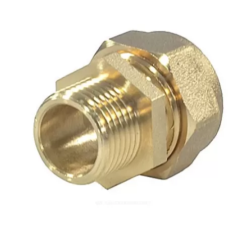 Муфта латунь 40Aх1 1/2" обжим/НР STAHLMANN SSML4011/2BEF Муфта латунь 40Aх1 1/2" обжим/НР STAHLMANN SSML4011/2BEF