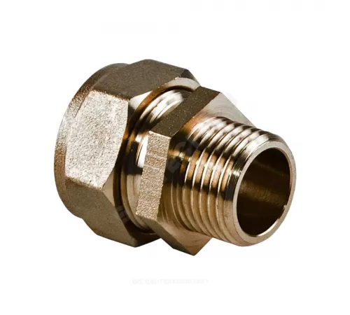 Муфта латунь 40Aх1 1/2" обжим/НР STAHLMANN SSML4011/2BEF Муфта латунь 40Aх1 1/2" обжим/НР STAHLMANN SSML4011/2BEF