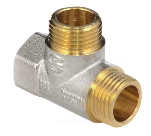 Тройник латунь никель Ду 15 (1/2") ВР/НР/НР Aquasfera 9035-01