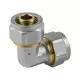 Угольник МП латунь никель обжим Дн 32х90гр ГОСТ 32415-2013 7005 Aquasfera 7005-04