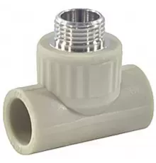 Тройник PP-R комбинированный серый Дн 20х1/2" НР VALFEX 10128020Г