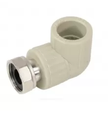 Угольник PP-R комбинированный серый Дн 25х3/4" с накидной гайкой VALFEX 10138025Г