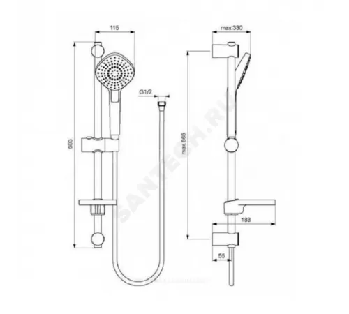 Промо-комплект для ванны с душем CERAFLEX Ideal Standard BD001AA Промо-комплект для ванны с душем CERAFLEX Ideal Standard BD001AA